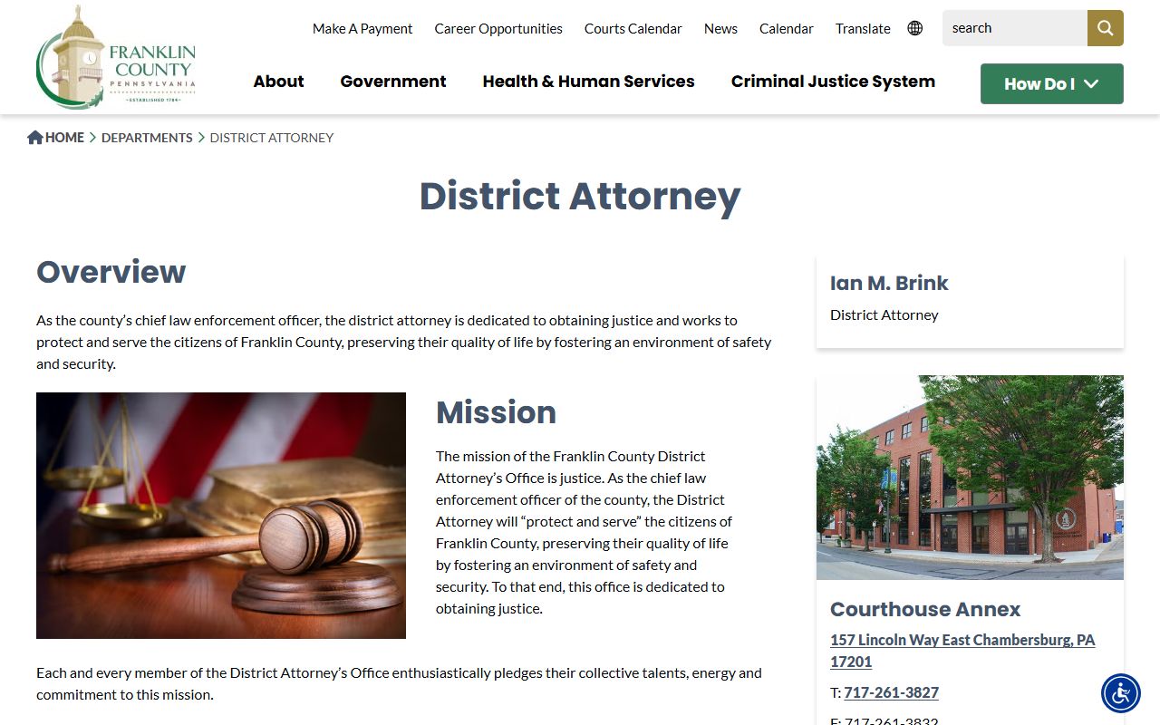 Franklin County criminal court records District Attorney source